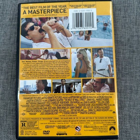 The Wolf of Wall Street Movie DVD Leonardo DiCaprio,‎ Jonah Hill - Picture 3 of 9